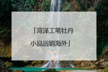 菏泽工笔牡丹小品远销海外