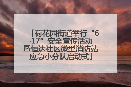 荷花园街道举行“6·17”安全宣传活动暨恒达社区微型消防站应急小分队启动式