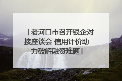 老河口市召开银企对接座谈会 信用评价助力破解融资难题