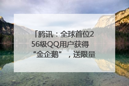 腾讯：全球首位256级QQ用户获得“金企鹅”，送限量版神秘惊喜等礼物