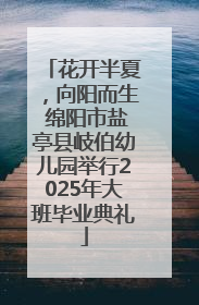 花开半夏，向阳而生 绵阳市盐亭县岐伯幼儿园举行2025年大班毕业典礼