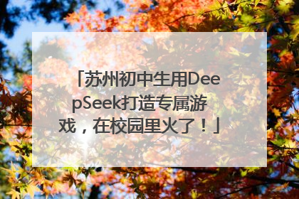 苏州初中生用DeepSeek打造专属游戏，在校园里火了！