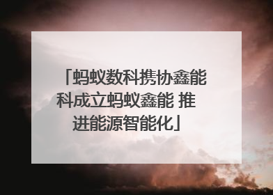 蚂蚁数科携协鑫能科成立蚂蚁鑫能 推进能源智能化