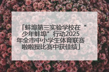 蚌埠第三实验学校在“少年蚌埠”行动2025年全市中小学生体育联赛啦啦操比赛中获佳绩
