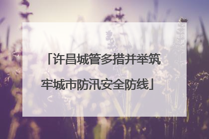 许昌城管多措并举筑牢城市防汛安全防线