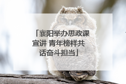 襄阳举办思政课宣讲 青年榜样共话奋斗担当