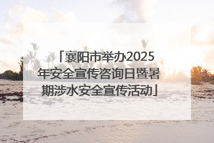 襄阳市举办2025年安全宣传咨询日暨暑期涉水安全宣传活动