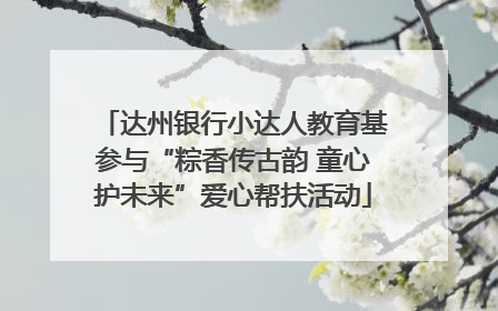 达州银行小达人教育基参与“粽香传古韵 童心护未来”爱心帮扶活动