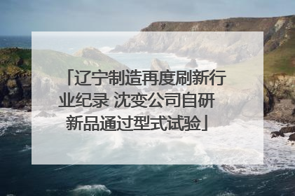 辽宁制造再度刷新行业纪录 沈变公司自研新品通过型式试验