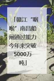 赣江“咽喉”南昌船闸通过能力今年来突破5000万吨