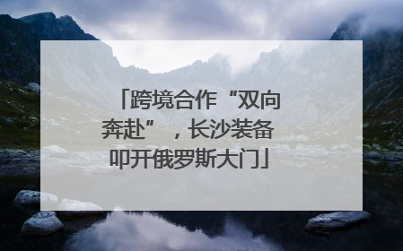 跨境合作“双向奔赴”，长沙装备叩开俄罗斯大门