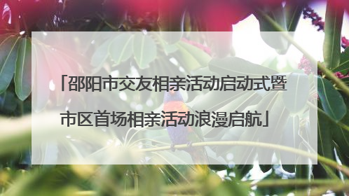 邵阳市交友相亲活动启动式暨市区首场相亲活动浪漫启航