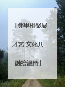 邻里相聚展才艺 文化共融绘温情
