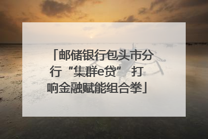 邮储银行包头市分行“集群e贷” 打响金融赋能组合拳