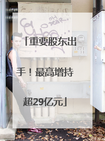 重要股东出手！最高增持超29亿元
