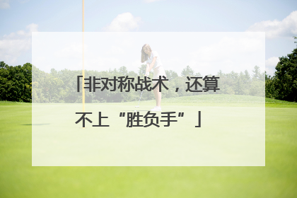 非对称战术，还算不上“胜负手”