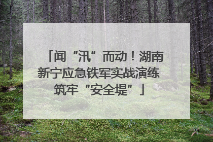 闻“汛”而动！湖南新宁应急铁军实战演练筑牢“安全堤”