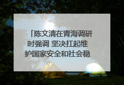 陈文清在青海调研时强调 坚决扛起维护国家安全和社会稳定职责使命 为谱写中国式现代化青海篇章贡献政法力量