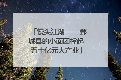 馒头江湖——鄄城县的小面团撑起五十亿元大产业