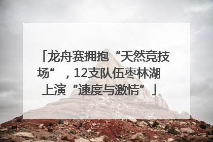龙舟赛拥抱“天然竞技场”，12支队伍枣林湖上演“速度与激情”