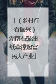 （乡村行·看振兴）湖南石鼓油纸伞撑起富民大产业