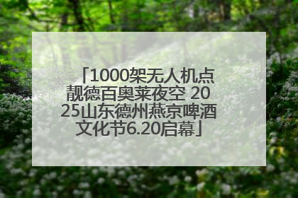 1000架无人机点靓德百奥莱夜空 2025山东德州燕京啤酒文化节6.20启幕