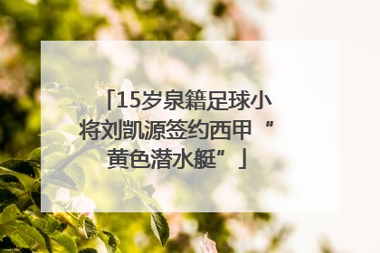15岁泉籍足球小将刘凯源签约西甲“黄色潜水艇”