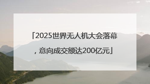 2025世界无人机大会落幕，意向成交额达200亿元