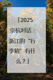 2025京杭对话：浙江的“行李箱”有什么？