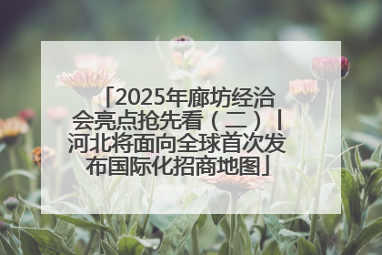2025年廊坊经洽会亮点抢先看（二）丨河北将面向全球首次发布国际化招商地图