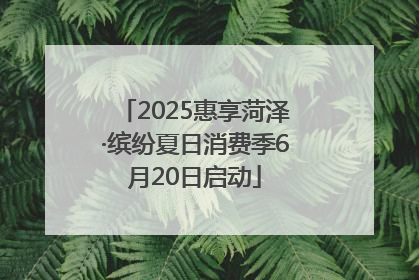 2025惠享菏泽·缤纷夏日消费季6月20日启动