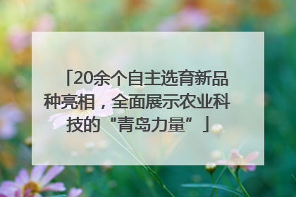 20余个自主选育新品种亮相，全面展示农业科技的“青岛力量”