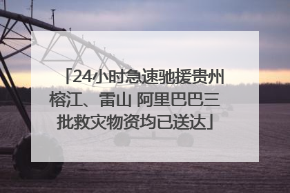 24小时急速驰援贵州榕江、雷山 阿里巴巴三批救灾物资均已送达