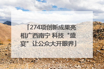 274项创新成果亮相广西南宁 科技“盛宴”让公众大开眼界