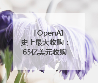 OpenAI史上最大收购：65亿美元收购AI硬件公司，由苹果前设计总监创办